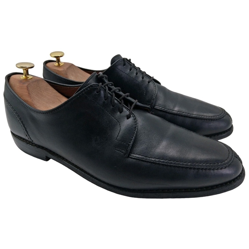 Allen Edmonds LaSalle Derby Dress Shoes Mens 10.5 Black Leather Apron Toe Formal
